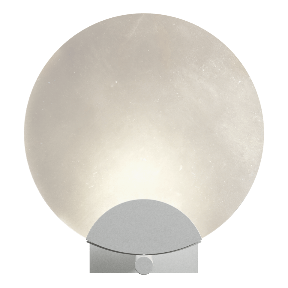 Callisto 1-Light Sconce by Hubbardton Forge, Dimmable, UL Damp Rated, Alabaster Stone, Various Finishes