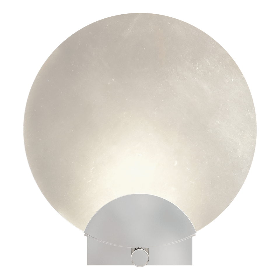 Callisto 1-Light Sconce by Hubbardton Forge, Dimmable, UL Damp Rated, Alabaster Stone, Various Finishes