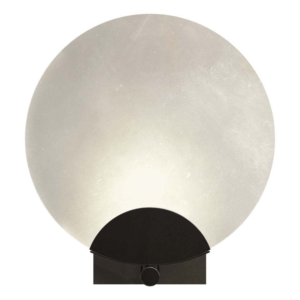 Callisto 1-Light Sconce by Hubbardton Forge, Dimmable, UL Damp Rated, Alabaster Stone, Various Finishes