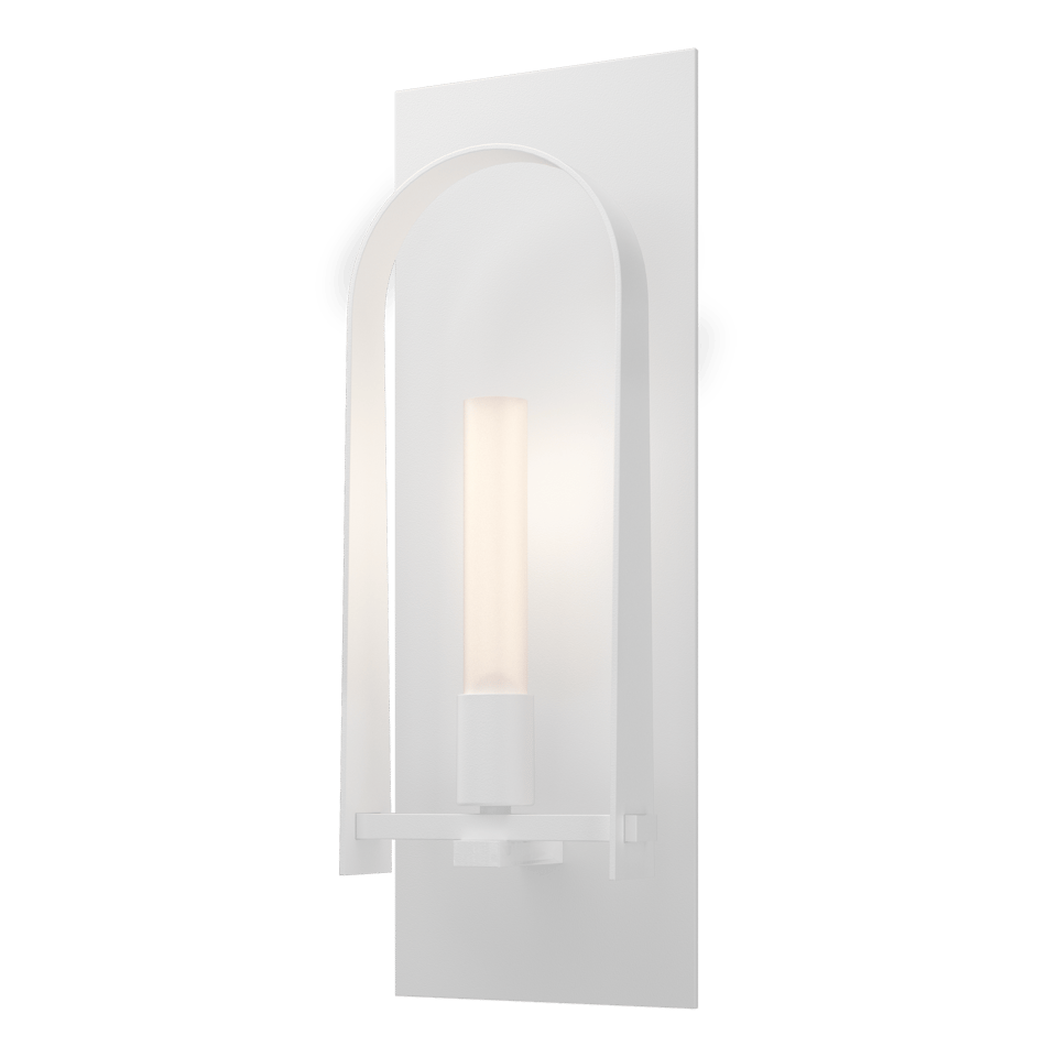 Hubbardton Forge Triomphe 1-Light Wall Sconce With Dimmable Functionality, 14.8" High, Frosted Glass Shade