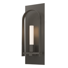 Hubbardton Forge Triomphe 1-Light Wall Sconce With Dimmable Functionality, 14.8" High, Frosted Glass Shade