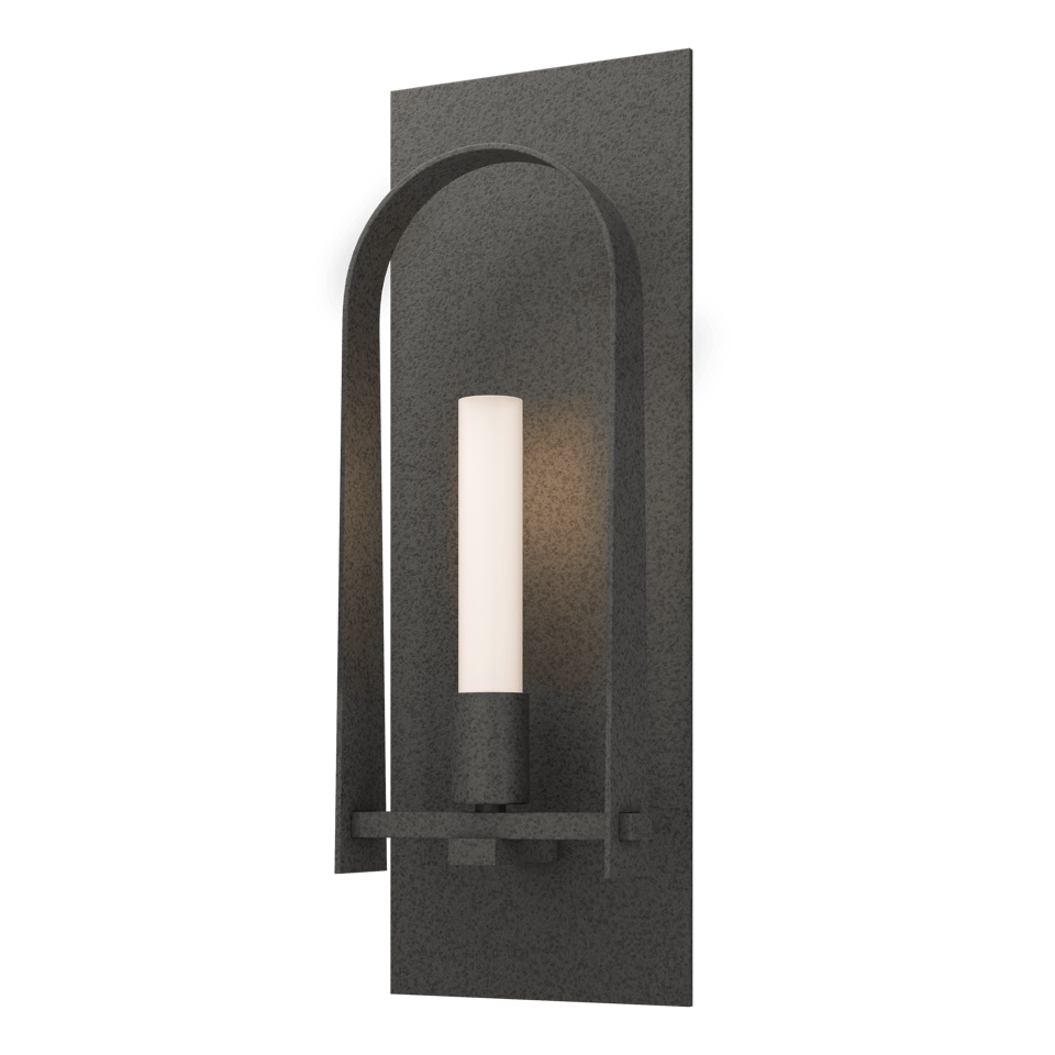 Hubbardton Forge Triomphe 1-Light Wall Sconce With Dimmable Functionality, 14.8" High, Frosted Glass Shade