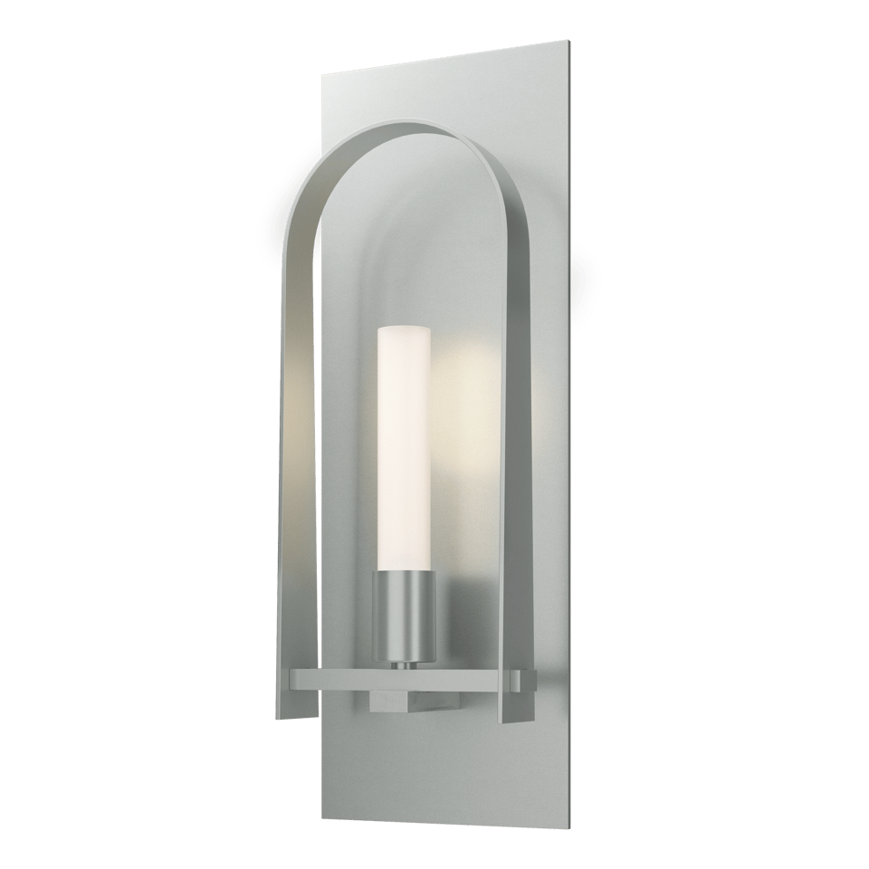 Hubbardton Forge Triomphe 1-Light Wall Sconce With Dimmable Functionality, 14.8" High, Frosted Glass Shade