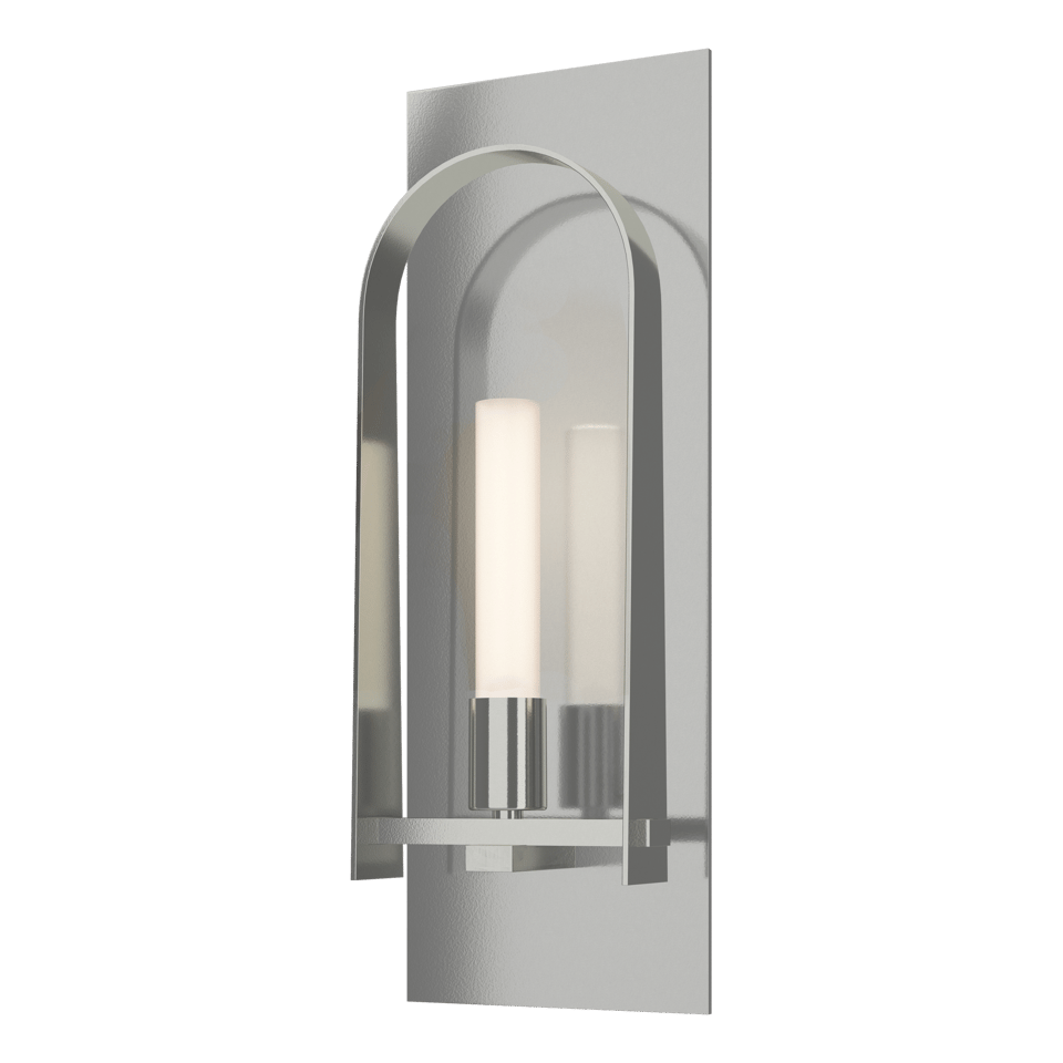 Hubbardton Forge Triomphe 1-Light Wall Sconce With Dimmable Functionality, 14.8" High, Frosted Glass Shade