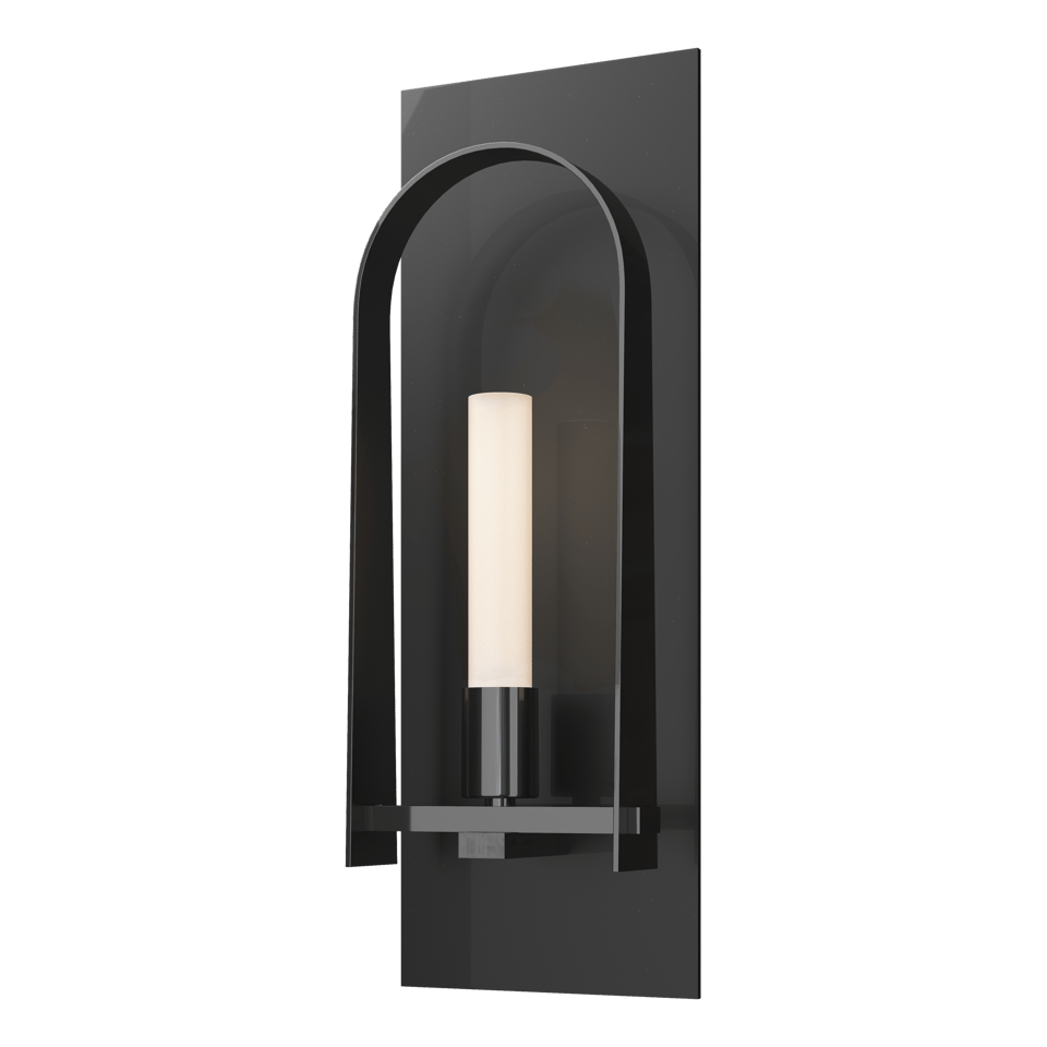 Hubbardton Forge Triomphe 1-Light Wall Sconce With Dimmable Functionality, 14.8" High, Frosted Glass Shade