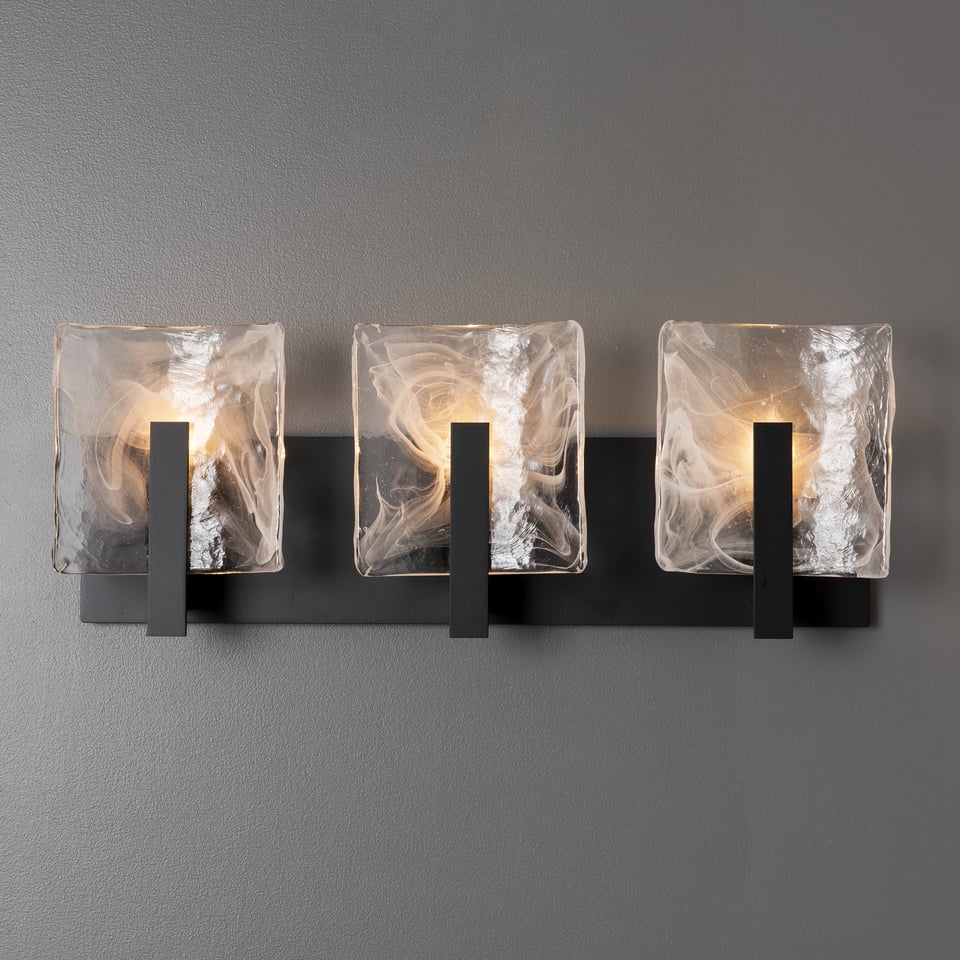 Hubbardton Forge Arc 3-Light Bath Sconce with Dimmable Feature and Various Finish Options