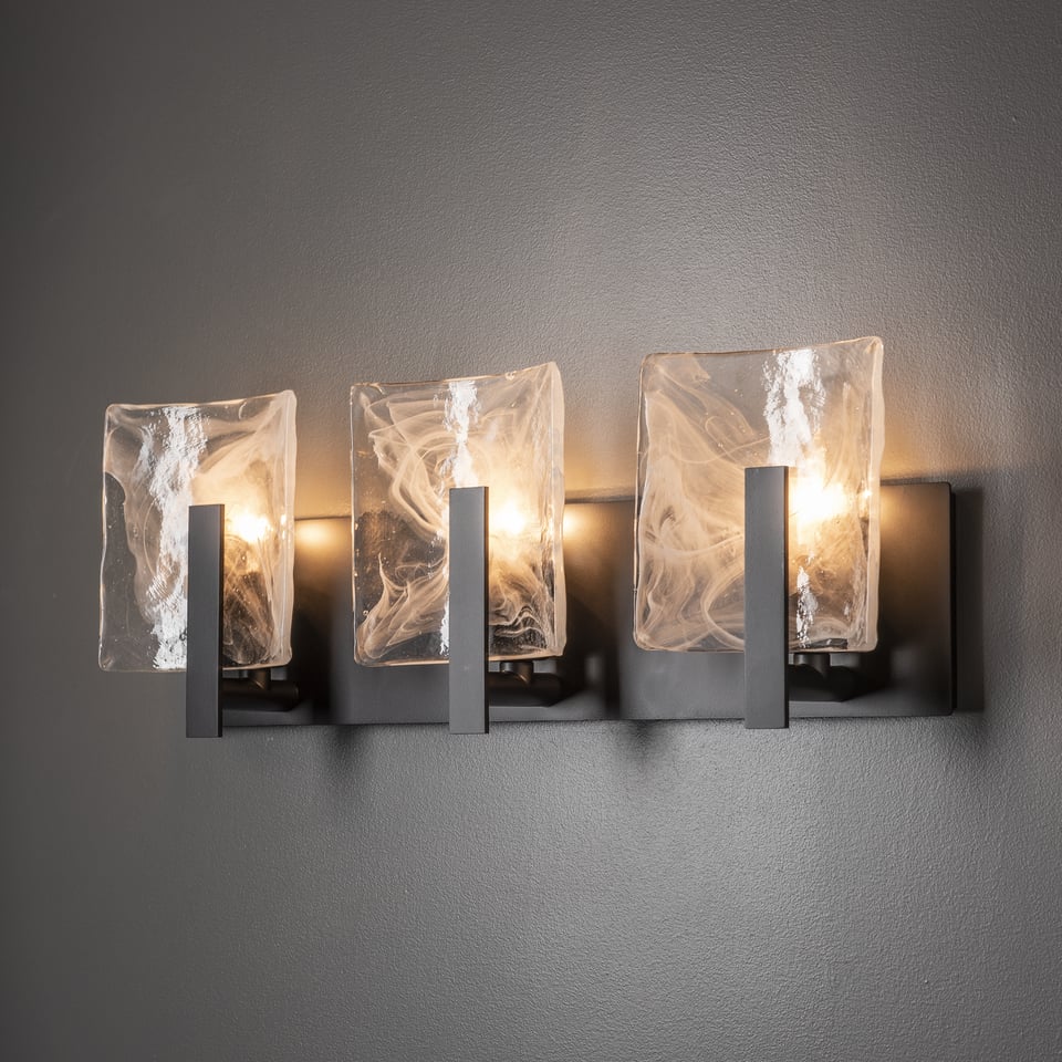 Hubbardton Forge Arc 3-Light Bath Sconce with Dimmable Feature and Various Finish Options