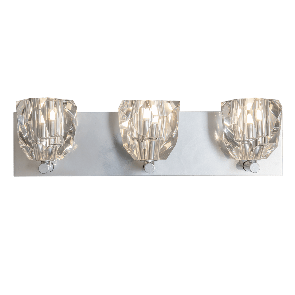 Gatsby 3-Light Bath Sconce With Dimmable Functionality & Hand-Cut Crystals by Hubbardton Forge