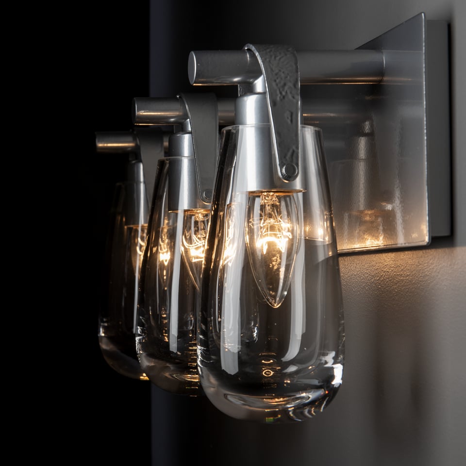 Eos 3-Light Bath Sconce by Hubbardton Forge - Elegant Modern Design with Dimmable Lighting, Multiple Finishes