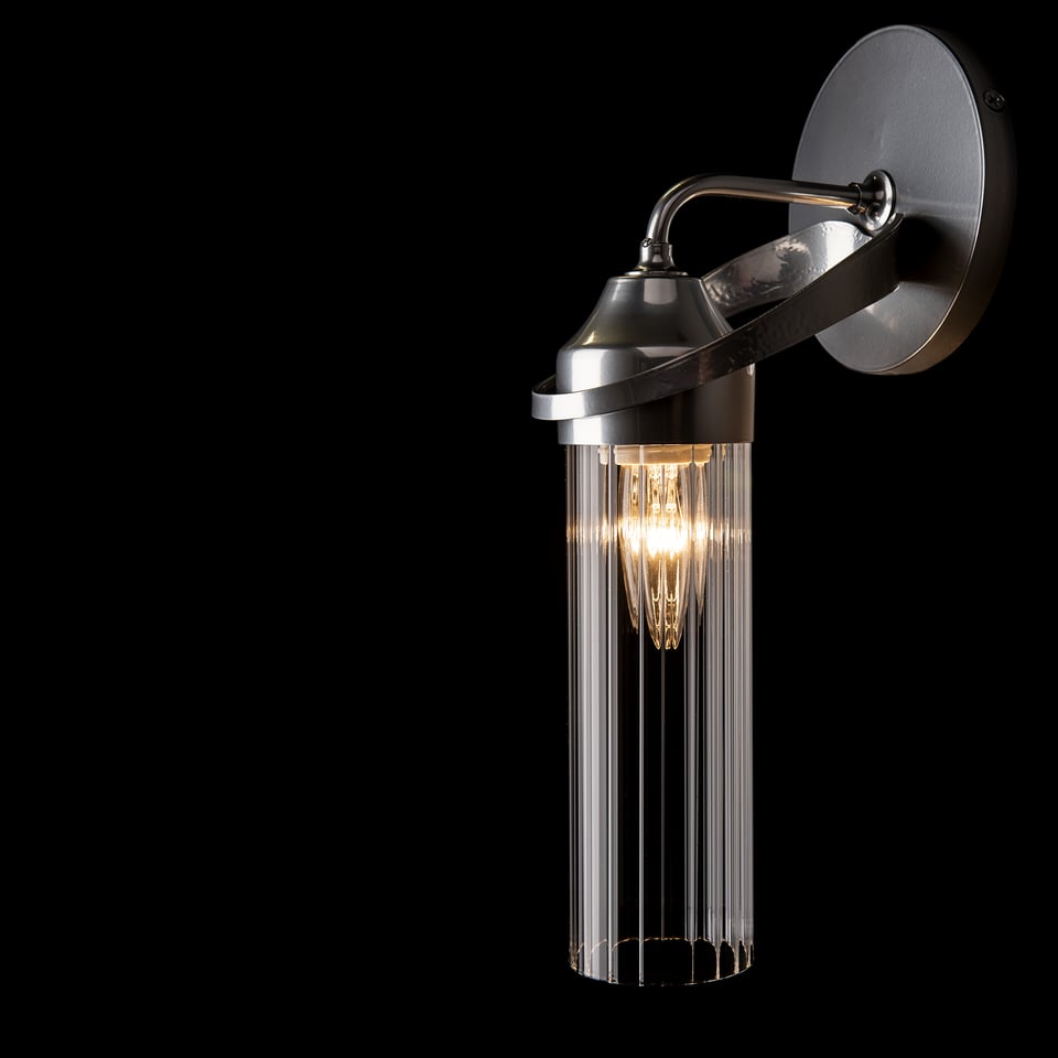 Bow 1-Light Bath Sconce by Hubbardton Forge - Dimmable, UL Damp Rated, Handcrafted Elegance