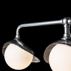 Brooklyn 3-Light Bath Sconce by Hubbardton Forge - Dimmable, Handcrafted Metal & Glass Design