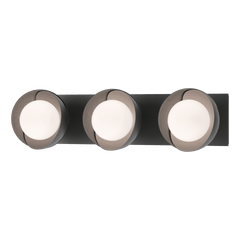 Hubbardton Forge Brooklyn 3-Light Double Shade Bath Sconce - Versatile Mounting, UL Damp Rated, Multiple Finishes