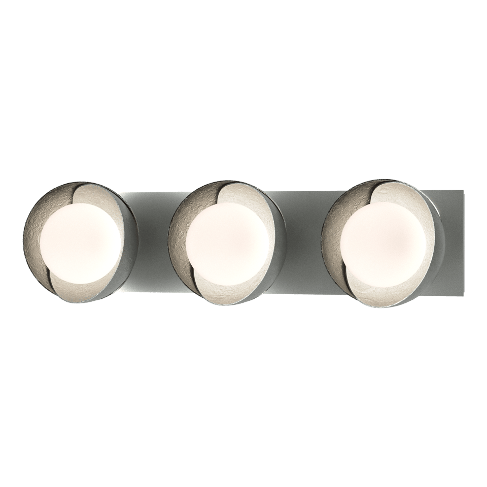 Hubbardton Forge Brooklyn 3-Light Double Shade Bath Sconce - Versatile Mounting, UL Damp Rated, Multiple Finishes