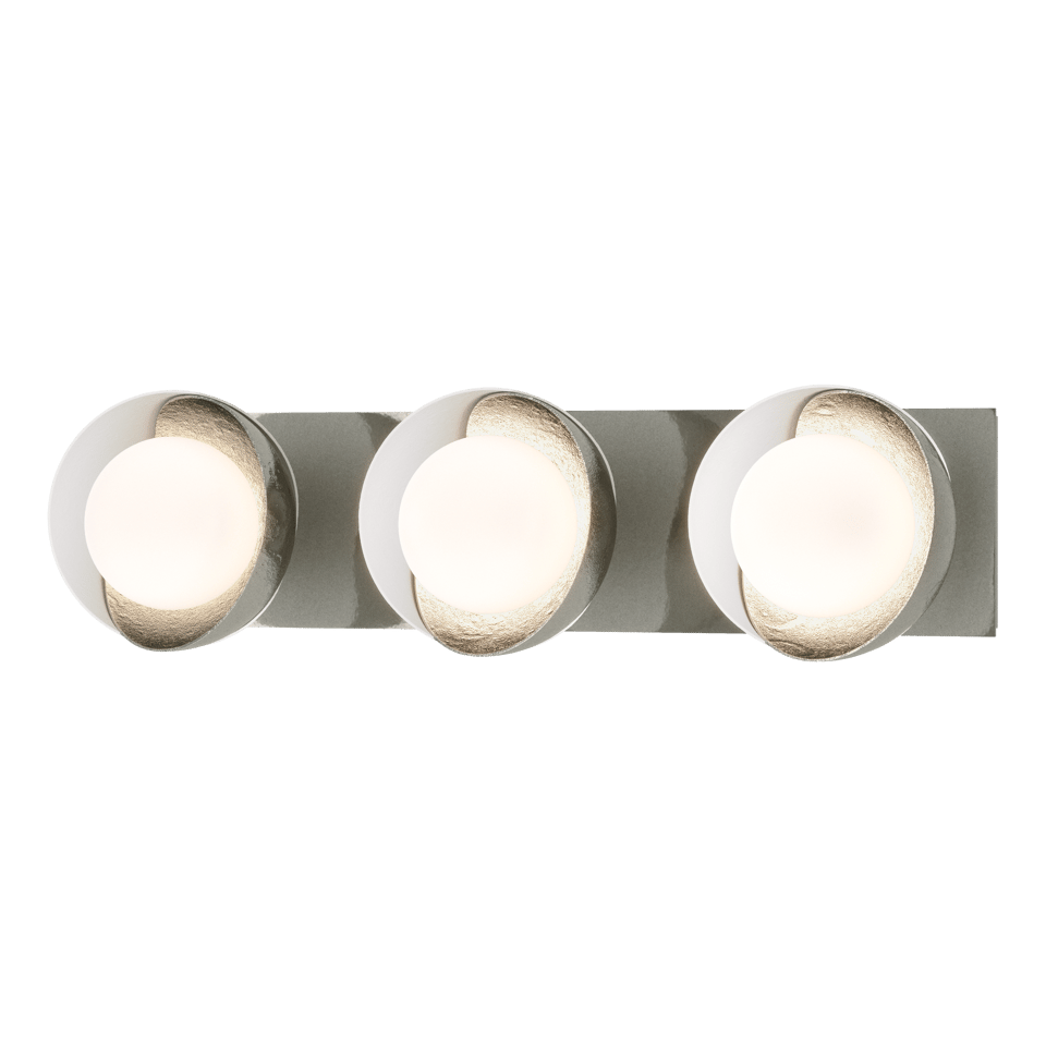 Hubbardton Forge Brooklyn 3-Light Double Shade Bath Sconce - Versatile Mounting, UL Damp Rated, Multiple Finishes