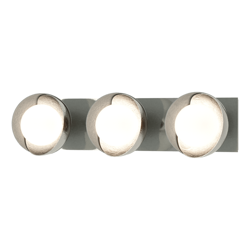 Hubbardton Forge Brooklyn 3-Light Double Shade Bath Sconce - Versatile Mounting, UL Damp Rated, Multiple Finishes