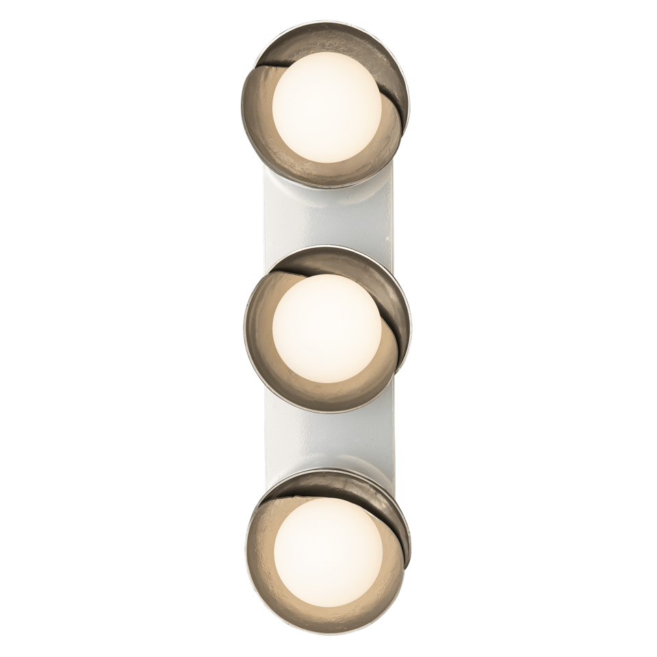 Hubbardton Forge Brooklyn 3-Light Double Shade Bath Sconce - Versatile Mounting, UL Damp Rated, Multiple Finishes