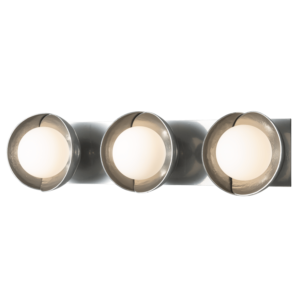 Hubbardton Forge Brooklyn 3-Light Double Shade Bath Sconce - Versatile Mounting, UL Damp Rated, Multiple Finishes