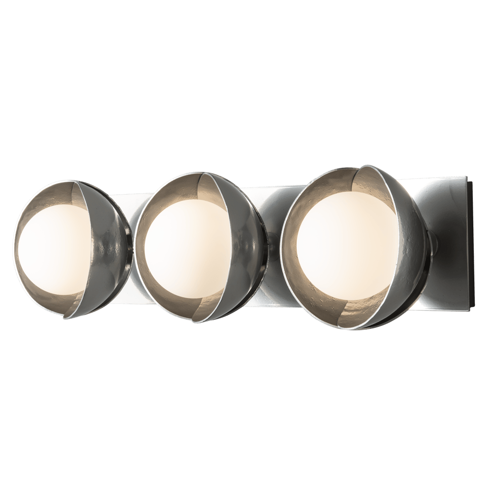 Hubbardton Forge Brooklyn 3-Light Double Shade Bath Sconce - Versatile Mounting, UL Damp Rated, Multiple Finishes