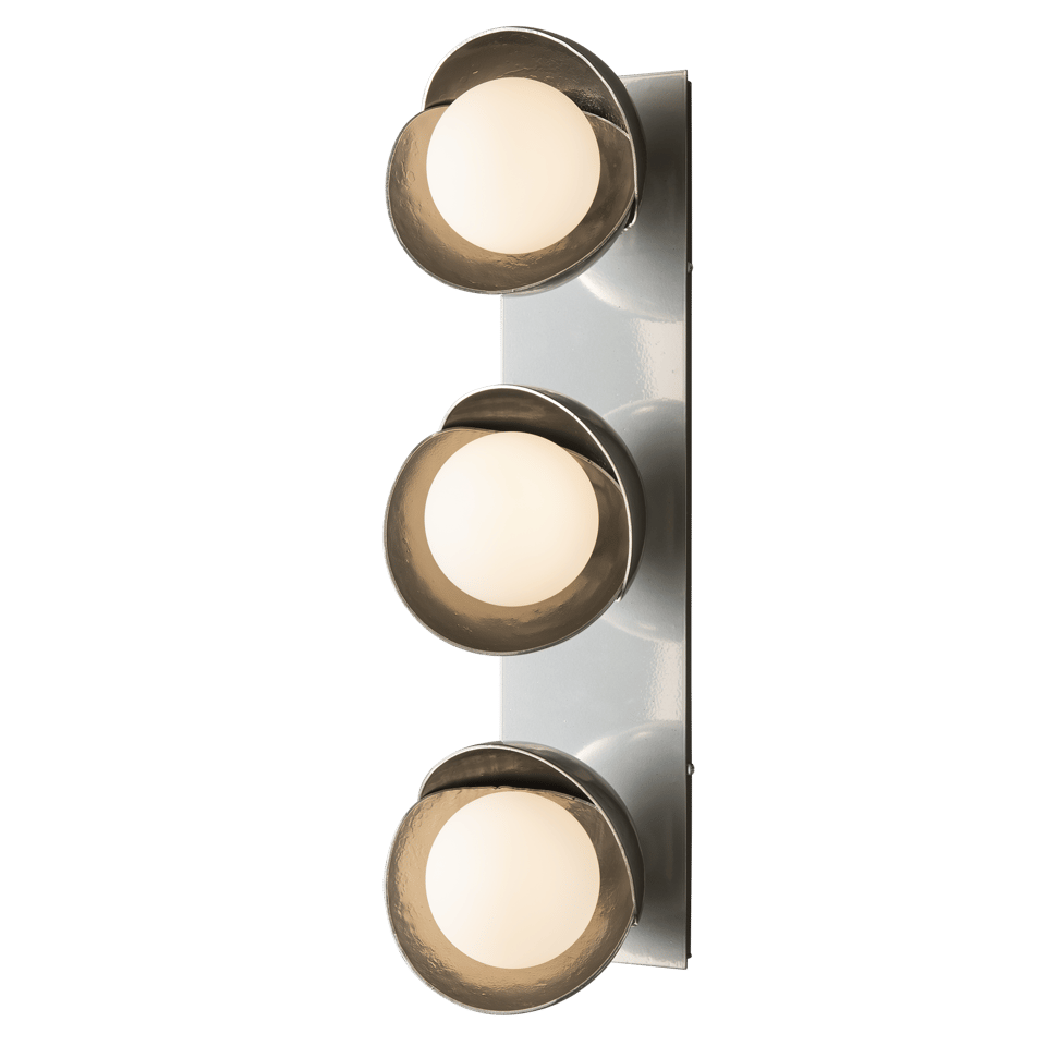 Hubbardton Forge Brooklyn 3-Light Double Shade Bath Sconce - Versatile Mounting, UL Damp Rated, Multiple Finishes