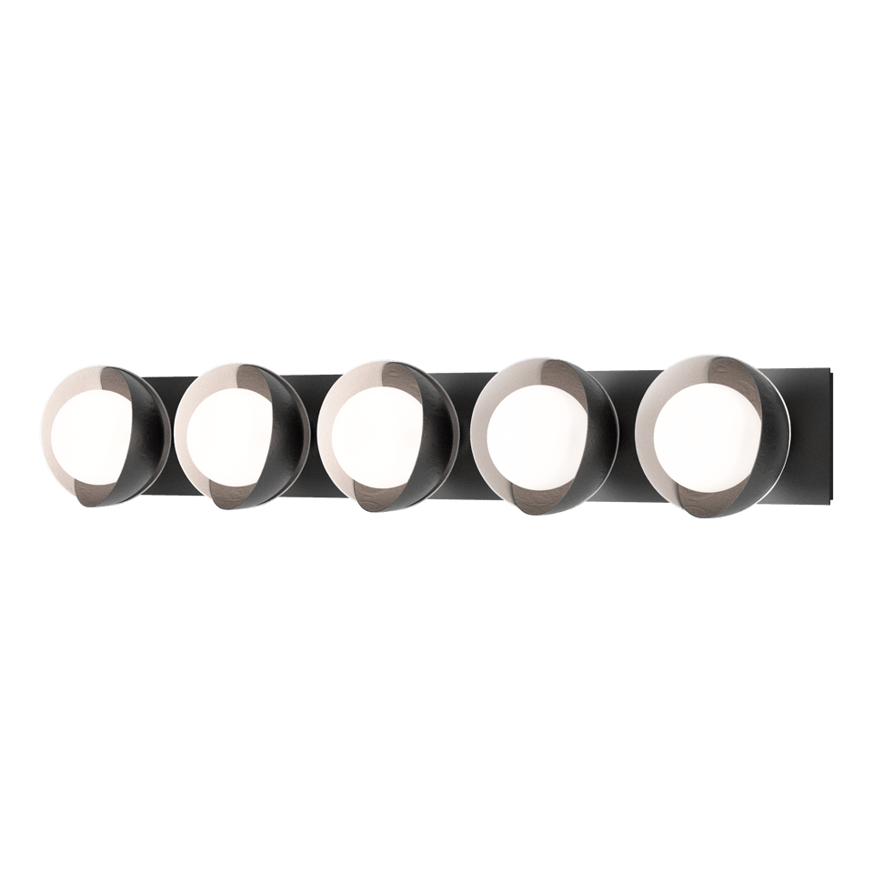 Brooklyn 5-Light Double Shade Bath Sconce by Hubbardton Forge – Customizable Finishes, Dimmable, UL Damp Rated