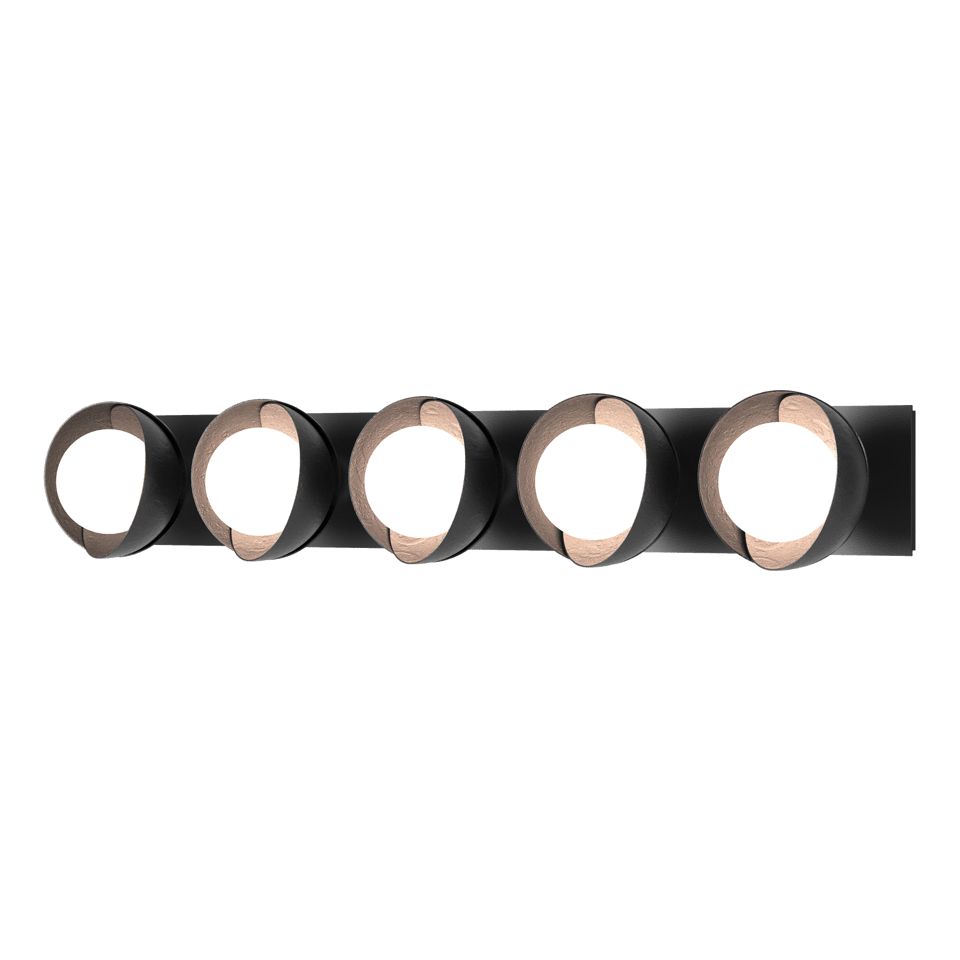 Brooklyn 5-Light Double Shade Bath Sconce by Hubbardton Forge – Customizable Finishes, Dimmable, UL Damp Rated