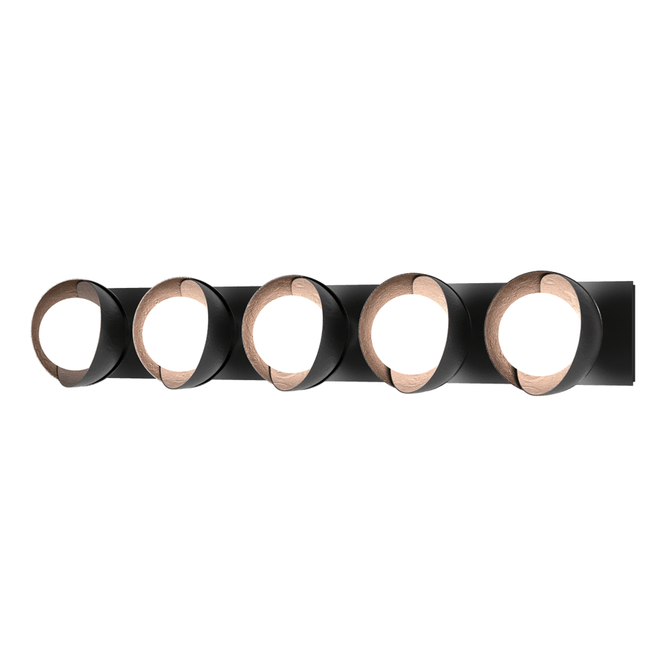 Brooklyn 5-Light Double Shade Bath Sconce by Hubbardton Forge – Customizable Finishes, Dimmable, UL Damp Rated