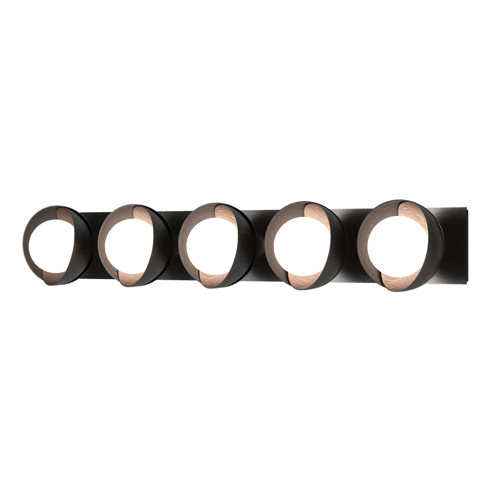 Brooklyn 5-Light Double Shade Bath Sconce by Hubbardton Forge – Customizable Finishes, Dimmable, UL Damp Rated