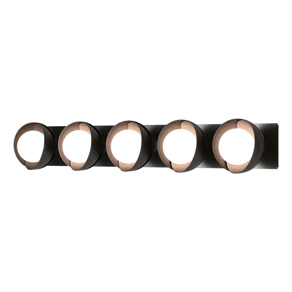 Brooklyn 5-Light Double Shade Bath Sconce by Hubbardton Forge – Customizable Finishes, Dimmable, UL Damp Rated