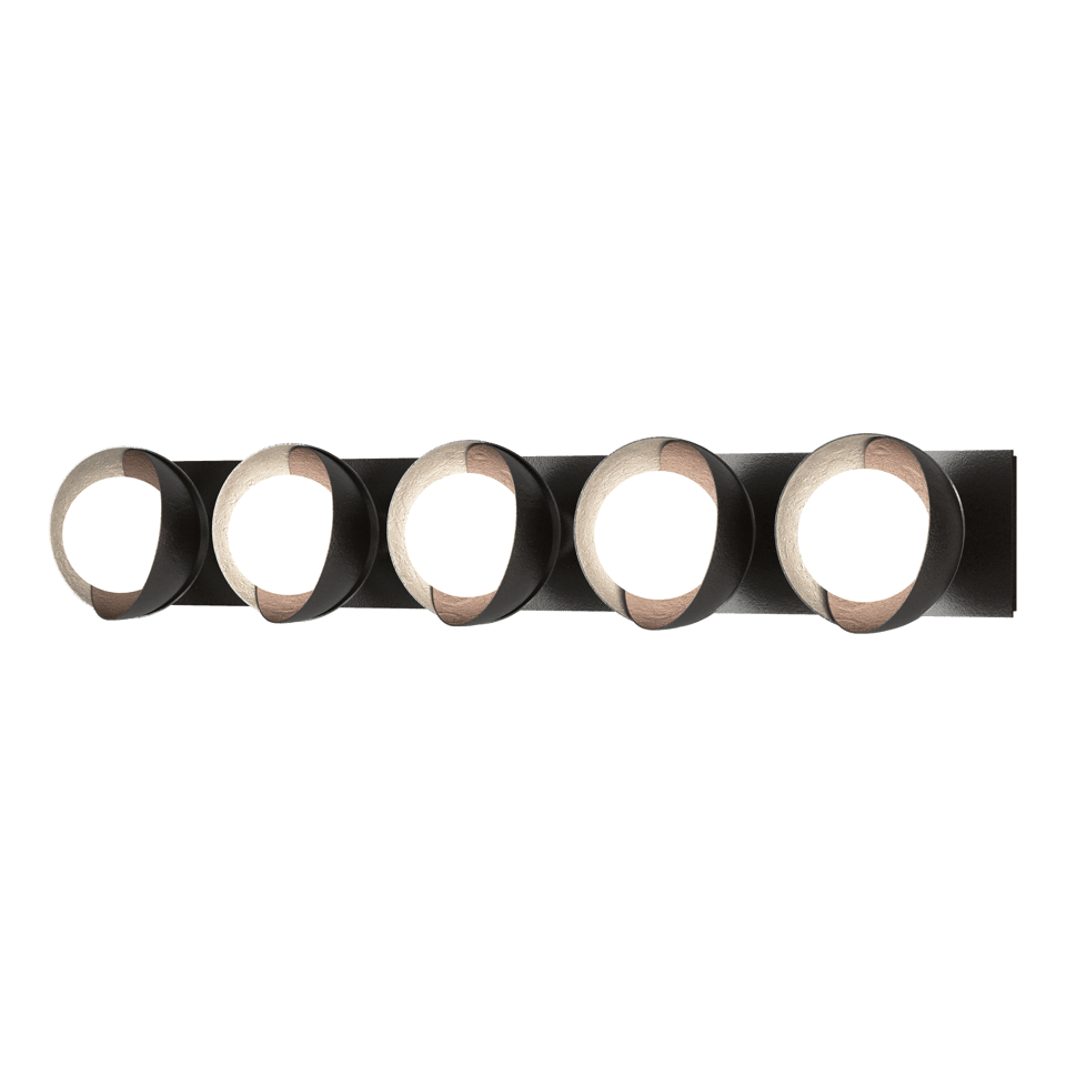 Brooklyn 5-Light Double Shade Bath Sconce by Hubbardton Forge – Customizable Finishes, Dimmable, UL Damp Rated