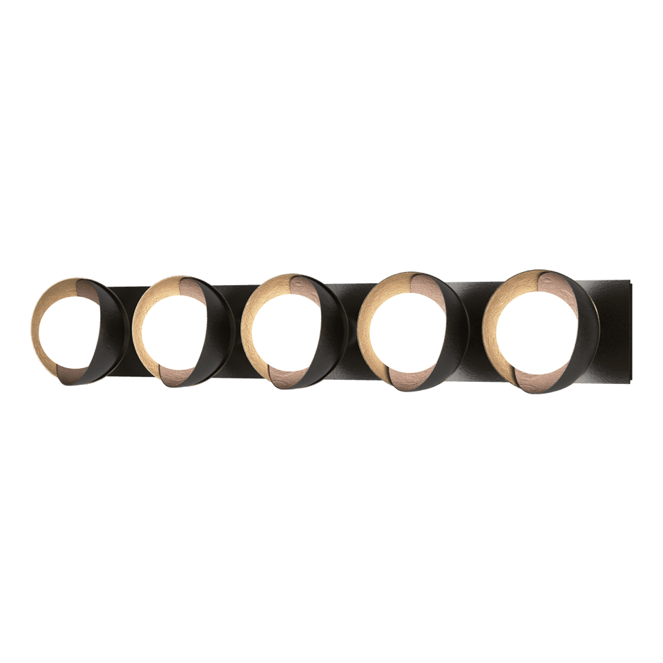 Brooklyn 5-Light Double Shade Bath Sconce by Hubbardton Forge – Customizable Finishes, Dimmable, UL Damp Rated