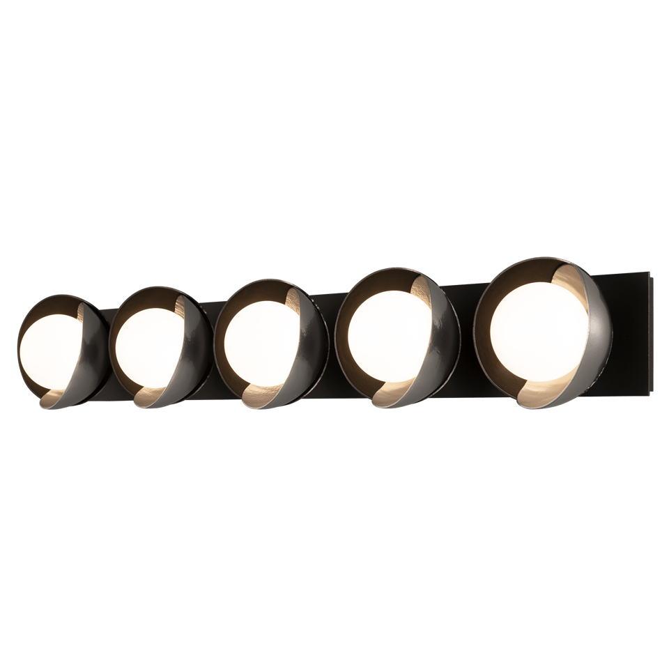 Brooklyn 5-Light Double Shade Bath Sconce by Hubbardton Forge – Customizable Finishes, Dimmable, UL Damp Rated