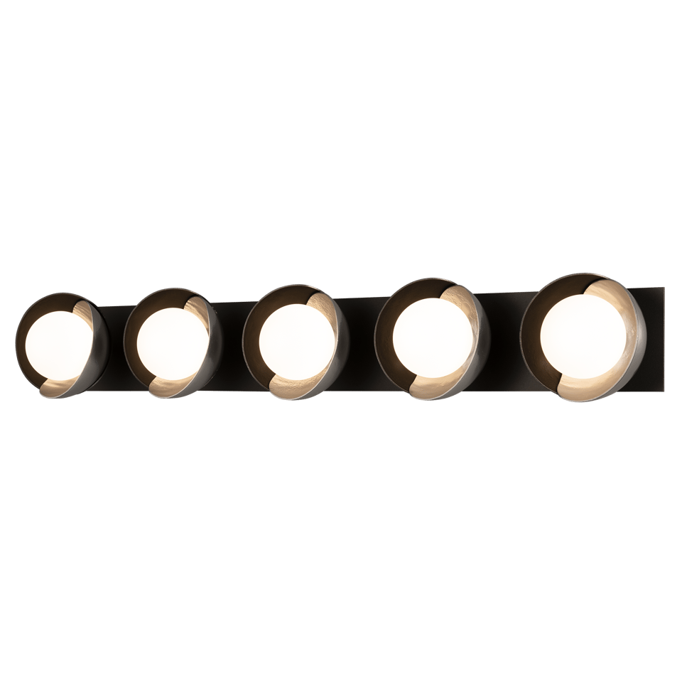 Brooklyn 5-Light Double Shade Bath Sconce by Hubbardton Forge – Customizable Finishes, Dimmable, UL Damp Rated