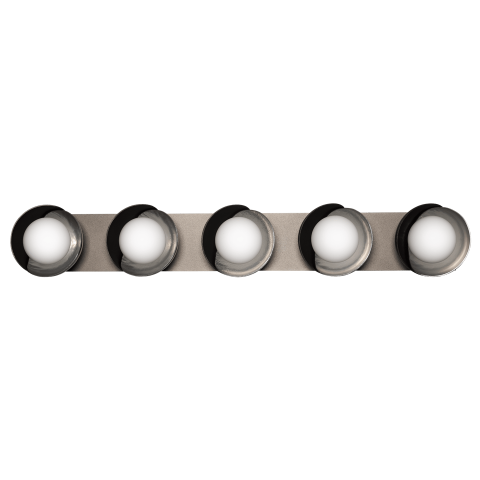 Brooklyn 5-Light Double Shade Bath Sconce by Hubbardton Forge – Customizable Finishes, Dimmable, UL Damp Rated