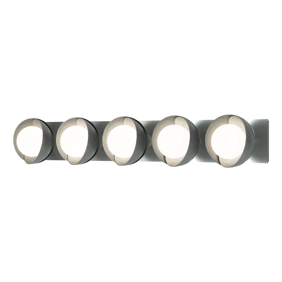 Brooklyn 5-Light Double Shade Bath Sconce by Hubbardton Forge – Customizable Finishes, Dimmable, UL Damp Rated