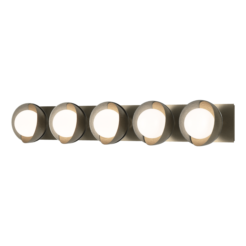 Brooklyn 5-Light Double Shade Bath Sconce by Hubbardton Forge – Customizable Finishes, Dimmable, UL Damp Rated