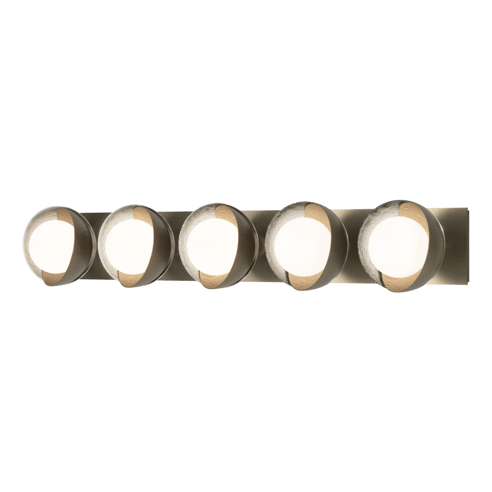 Brooklyn 5-Light Double Shade Bath Sconce by Hubbardton Forge – Customizable Finishes, Dimmable, UL Damp Rated