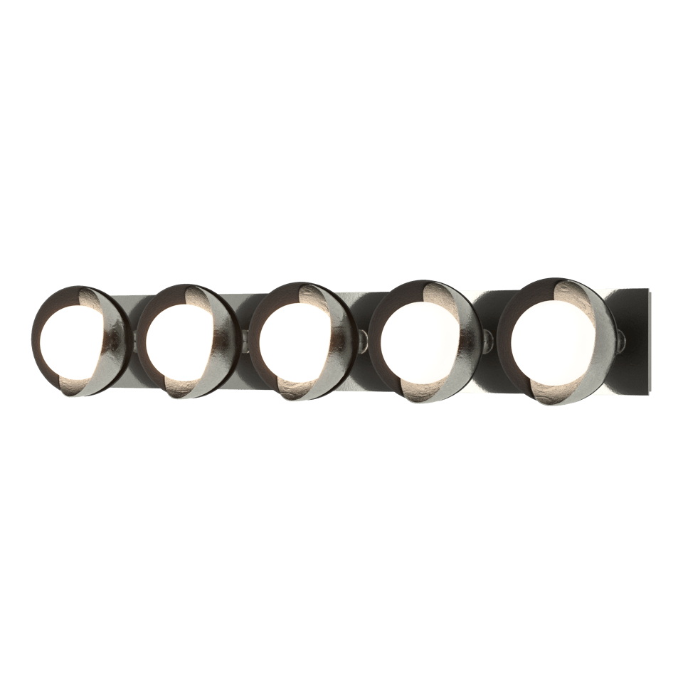 Brooklyn 5-Light Double Shade Bath Sconce by Hubbardton Forge – Customizable Finishes, Dimmable, UL Damp Rated