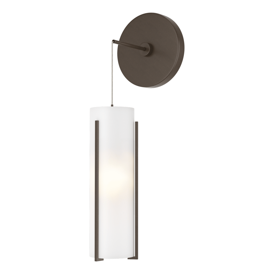 Hubbardton Forge Exos 201394 Mini Low Voltage Sconce with Dimmable Glass Shade and Multiple Finishes