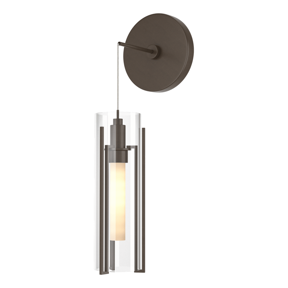 Hubbardton Forge Exos 201394 Mini Low Voltage Sconce with Dimmable Glass Shade and Multiple Finishes