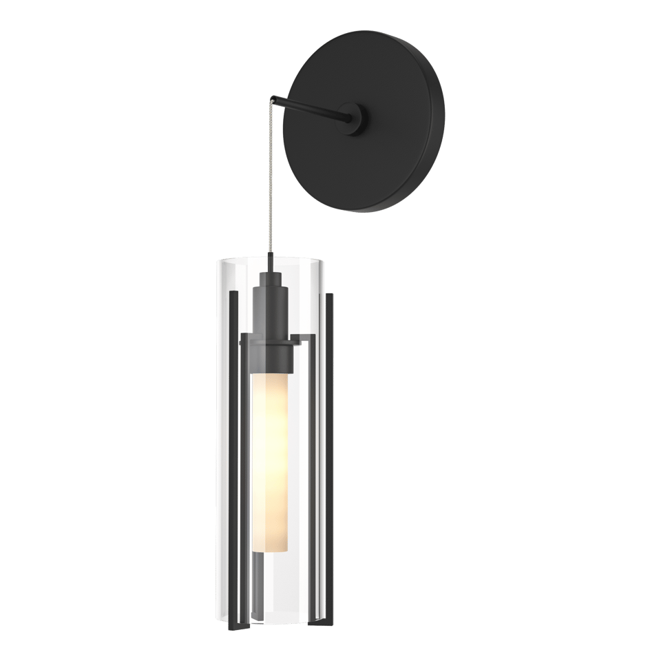 Hubbardton Forge Exos 201394 Mini Low Voltage Sconce with Dimmable Glass Shade and Multiple Finishes