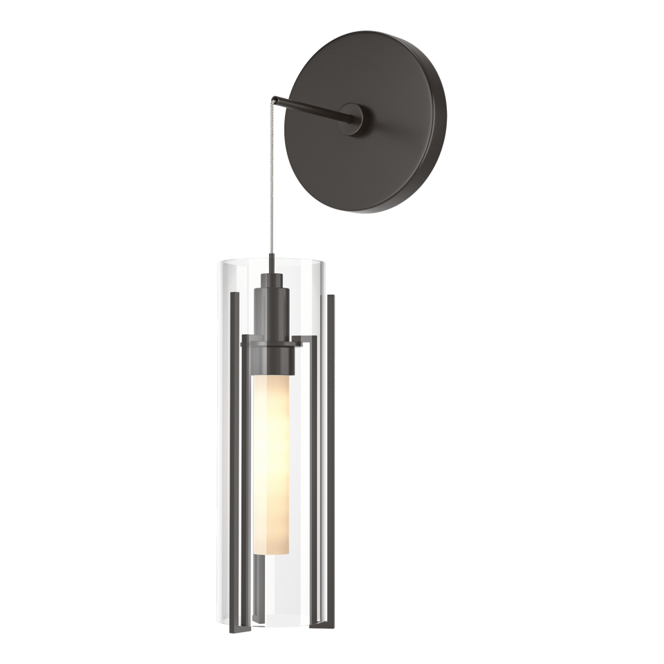 Hubbardton Forge Exos 201394 Mini Low Voltage Sconce with Dimmable Glass Shade and Multiple Finishes