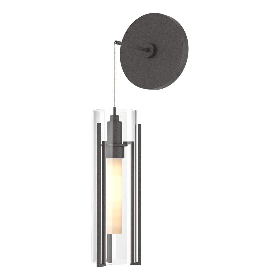 Hubbardton Forge Exos 201394 Mini Low Voltage Sconce with Dimmable Glass Shade and Multiple Finishes