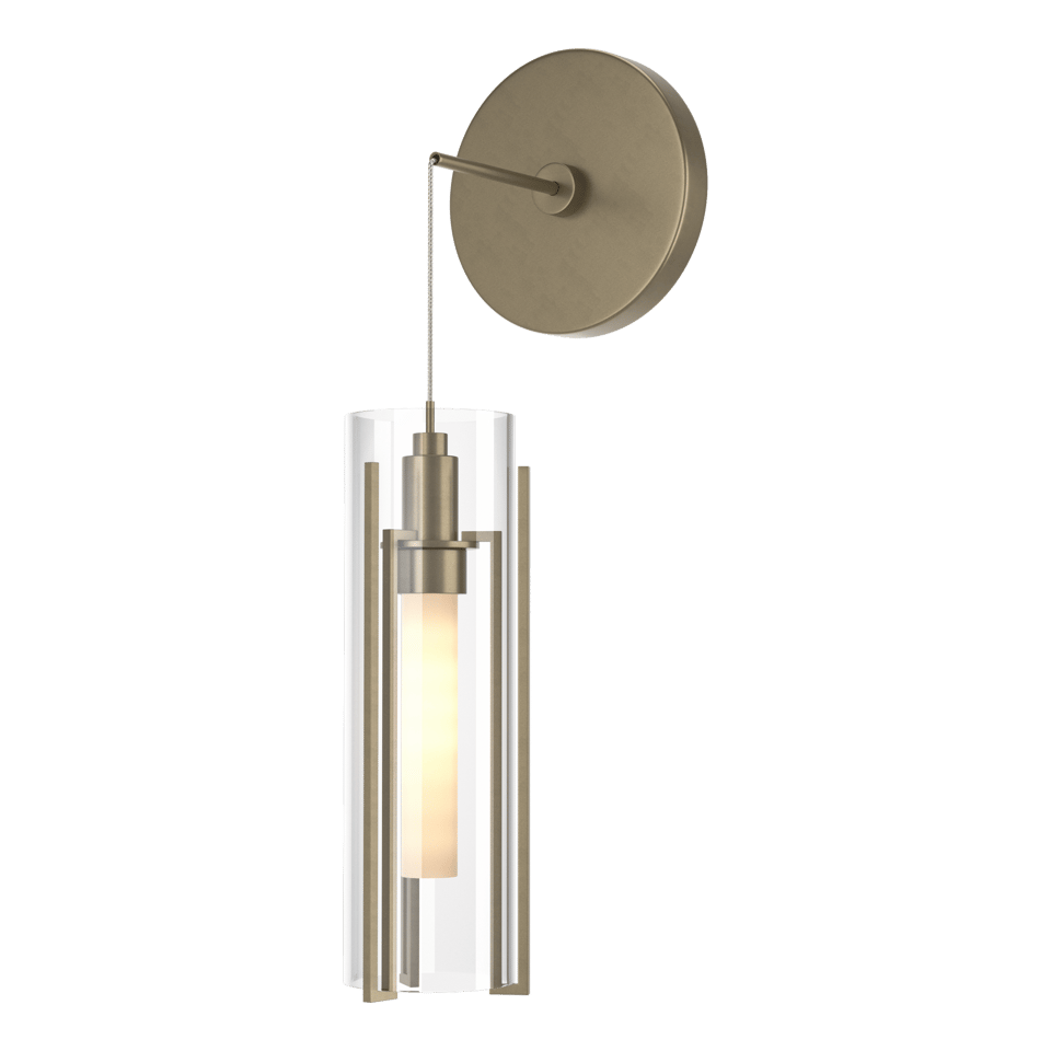 Hubbardton Forge Exos 201394 Mini Low Voltage Sconce with Dimmable Glass Shade and Multiple Finishes