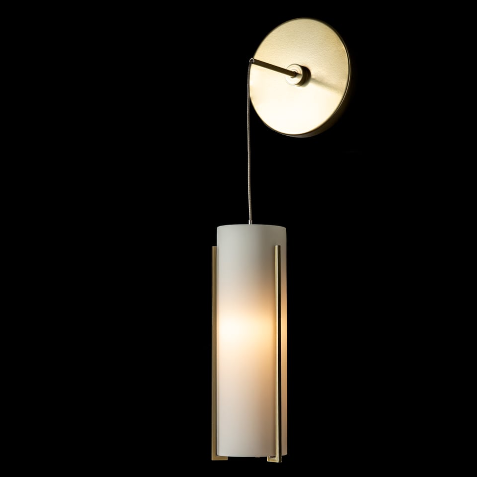 Hubbardton Forge Exos 201394 Mini Low Voltage Sconce with Dimmable Glass Shade and Multiple Finishes