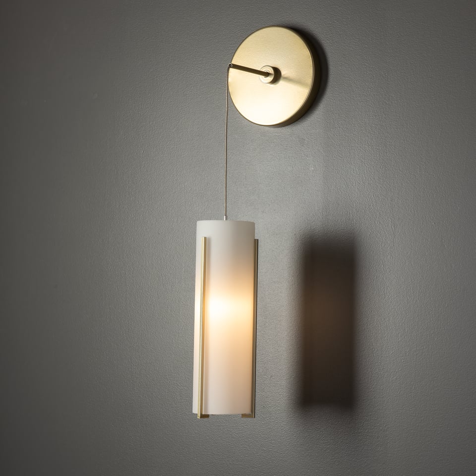 Hubbardton Forge Exos 201394 Mini Low Voltage Sconce with Dimmable Glass Shade and Multiple Finishes