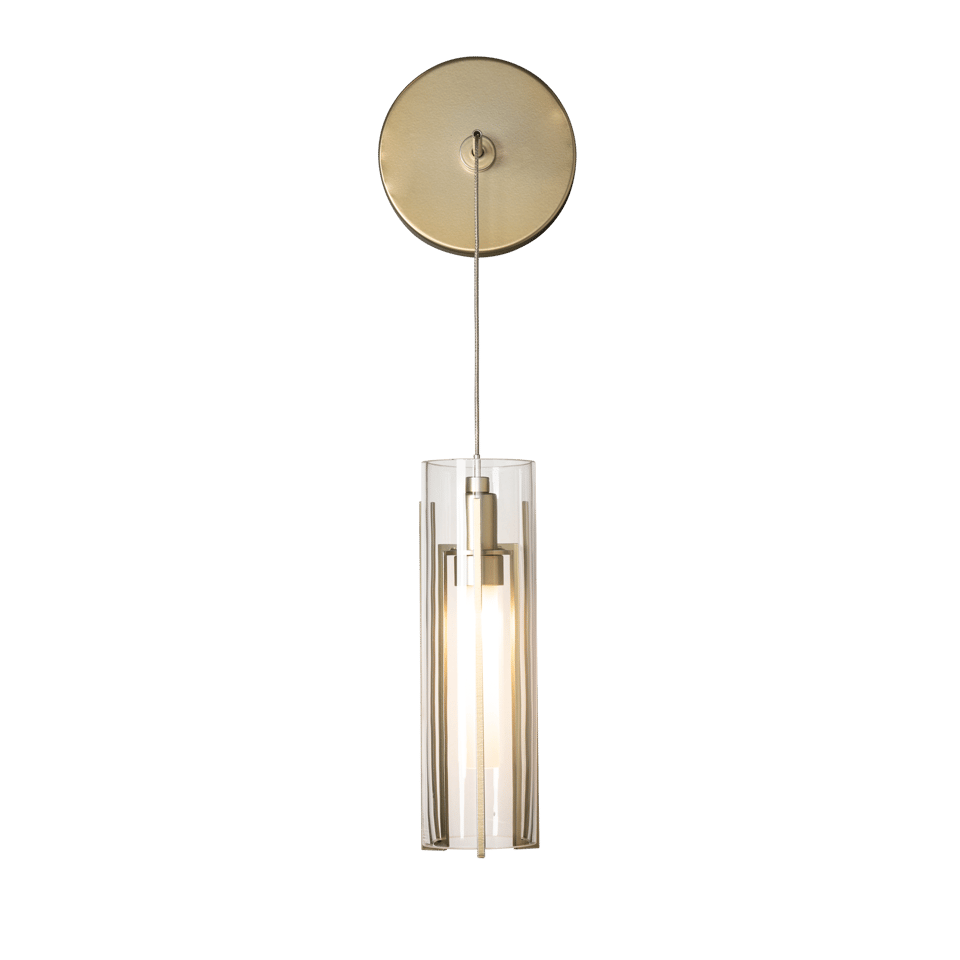 Hubbardton Forge Exos 201394 Mini Low Voltage Sconce with Dimmable Glass Shade and Multiple Finishes