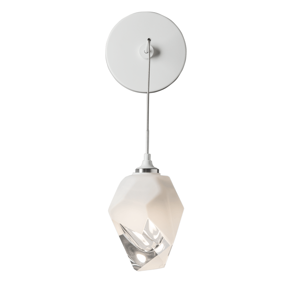 Chrysalis 1-Light Small Low Voltage Sconce with Handcrafted Faceted Glass Crystal by Hubbardton Forge