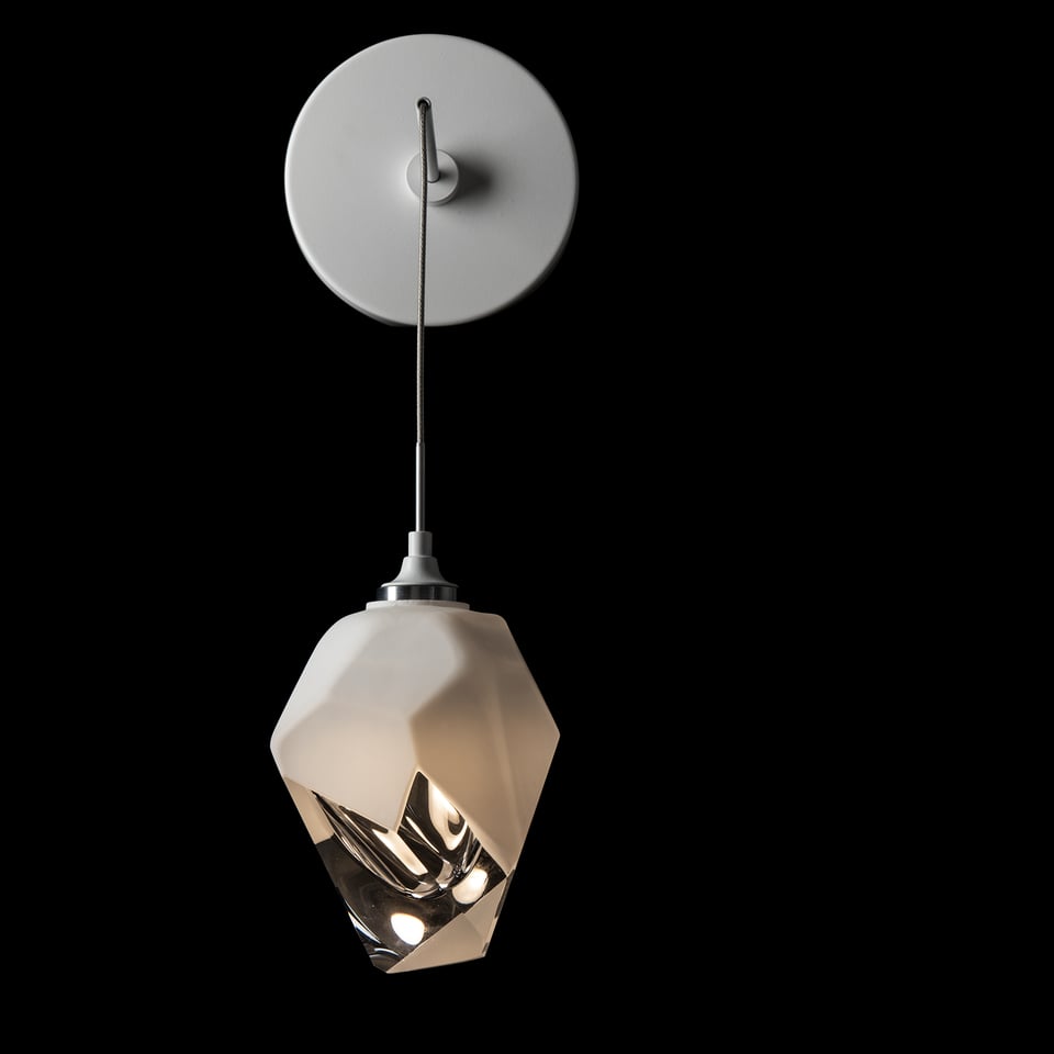 Chrysalis 1-Light Small Low Voltage Sconce with Handcrafted Faceted Glass Crystal by Hubbardton Forge