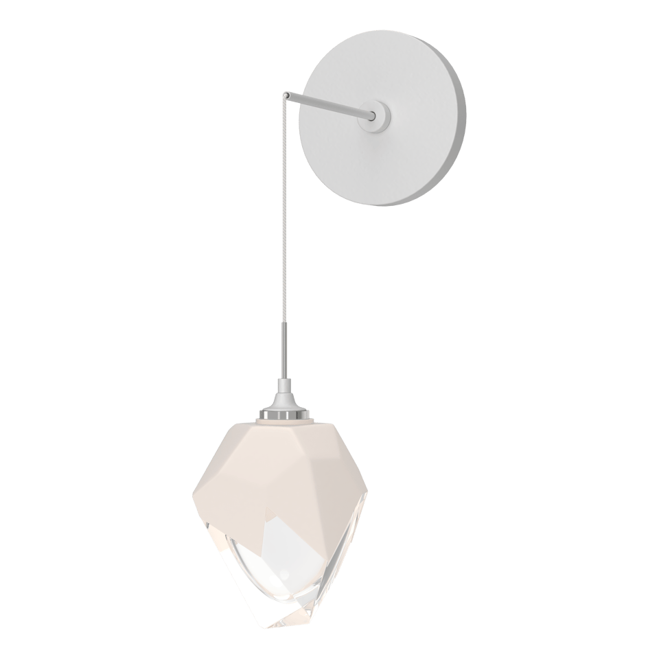 Chrysalis 1-Light Small Low Voltage Sconce with Handcrafted Faceted Glass Crystal by Hubbardton Forge