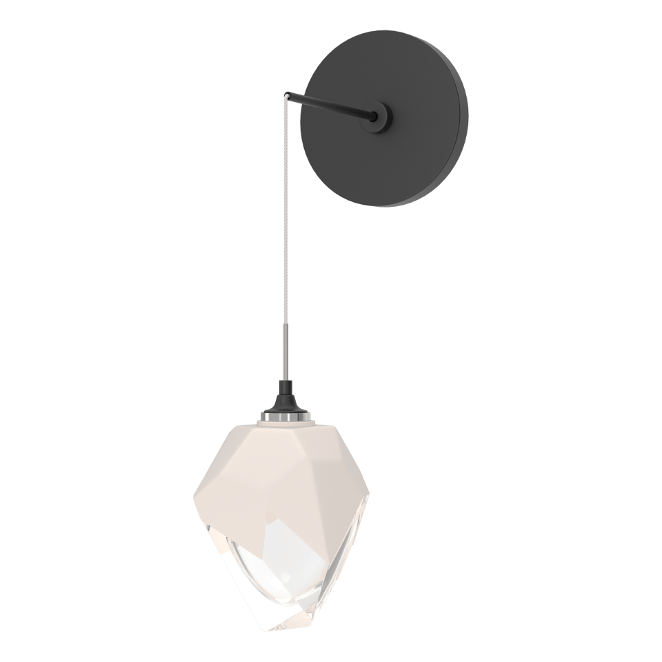 Chrysalis 1-Light Small Low Voltage Sconce with Handcrafted Faceted Glass Crystal by Hubbardton Forge